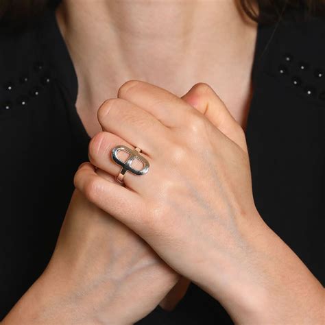 bague hermes chaine d'ancre or|bagues en or hermes.